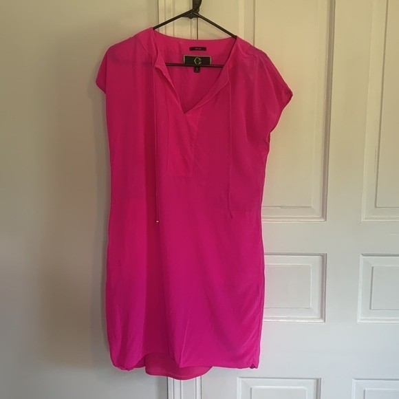 C. Wonder Silk Pink Tunic Dress with slip Small - Picture 1 of 10